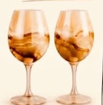 Honey Onyx Wine Glasses (Pair)